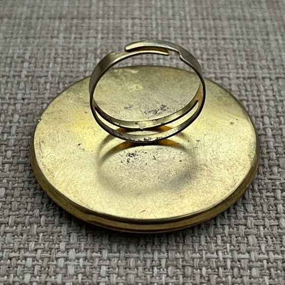 Fashion Women Rings Faux Stone Big Face Ring Fancy Jewelry Size adjustable 7-9 - Picture 9 of 12